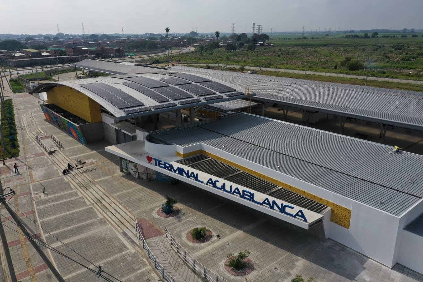 Foto aérea de la terminal aguablanca